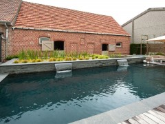 Biopools Degroote Koen Opstaande muur met watervallen